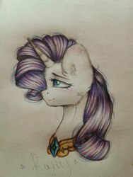 Size: 960x1280 | Tagged: safe, artist:zefirka, rarity, pony, g4, female, solo, traditional art
