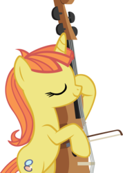 Size: 4143x5832 | Tagged: safe, artist:ironm17, citrus blush, pony, unicorn, absurd resolution, bipedal, bow (instrument), cello, cello bow, eyes closed, female, musical instrument, musician, simple background, solo, transparent background, vector