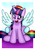 Size: 2480x3507 | Tagged: safe, artist:twidasher, rainbow dash, twilight sparkle, pegasus, pony, unicorn, g4, duo, female, high res, hug, lesbian, mare, ship:twidash, shipping, unicorn twilight