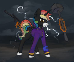 Size: 2381x1990 | Tagged: safe, artist:marsminer, oc, oc only, oc:rainbow heart, pony, fallout, male, solo