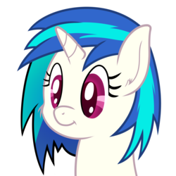 Size: 1348x1348 | Tagged: safe, artist:djdavid98, dj pon-3, vinyl scratch, pony, unicorn, g4, bust, colored pupils, cute, female, portrait, simple background, solo, transparent background