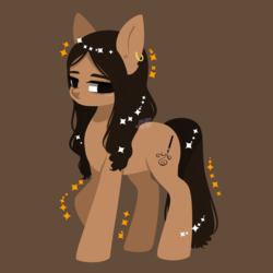 Size: 1024x1024 | Tagged: safe, artist:snow angel, oc, oc only, oc:alae, earth pony, pony, art trade, ear piercing, earring, female, jewelry, looking at you, mare, piercing, simple background, solo