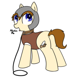 Size: 1057x1093 | Tagged: safe, artist:neuro, oc, oc only, earth pony, pony, adventurer, collar, female, helmet, leash, looking back, mare, simple background, solo, tongue out, transparent background