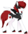 Size: 1173x1414 | Tagged: safe, artist:doekitty, oc, oc only, oc:umbra moon, hybrid, pony, werewolf, commission, signature, simple background, solo, transparent background