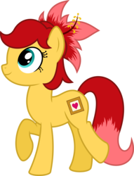 Size: 6400x8363 | Tagged: safe, artist:parclytaxel, oc, oc only, oc:rosa blossomheart, earth pony, pony, project seaponycon, .svg available, absurd resolution, female, flower, flower in hair, looking up, malaysia, mare, nation ponies, ponified, raised hoof, simple background, solo, transparent background, vector
