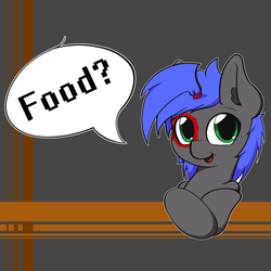 Size: 2252x2252 | Tagged: safe, artist:blueblaze95, oc, oc only, oc:reiku, pony, dialogue, high res, imminent vore