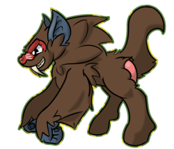 Size: 1400x1200 | Tagged: safe, artist:tartsarts, oc, oc only, pony, bigfoot, fangs, hand, monster, solo, yowie