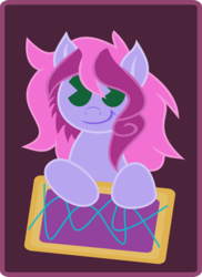 Size: 723x994 | Tagged: safe, artist:peacockchan, oc, oc only, oc:wildberry, earth pony, pony, female, food, mare, pac-man eyes, poptart, solo