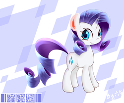 Size: 3000x2500 | Tagged: safe, artist:aitureria, rarity, pony, unicorn, g4, blushing, cute, female, high res, looking at you, simple background, smiling, solo, standing, wide eyes