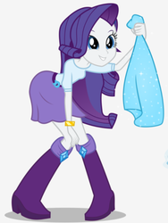 Size: 1536x2048 | Tagged: safe, artist:limedazzle, rarity, equestria girls, g4, belt, boots, bracelet, clothes, cute, dress, female, jewelry, shoes, show accurate, simple background, skirt, solo, sparkles, white background