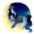 Size: 2000x2000 | Tagged: safe, artist:minetane, oc, oc only, oc:shayla, earth pony, pony, crescent moon, high res, moon, simple background, sleeping, sleeping on moon, solo, tangible heavenly object, transparent background, ych result
