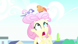 Size: 1920x1080 | Tagged: safe, screencap, fluttershy, epic fails, equestria girls, g4, my little pony equestria girls: summertime shorts, female, solo