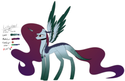 Size: 5403x3505 | Tagged: safe, artist:sweetmelon556, oc, oc only, oc:lilly cloud, alicorn, pony, absurd resolution, colored wings, female, mare, multicolored wings, reference sheet, solo