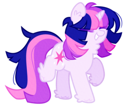 Size: 1200x1002 | Tagged: safe, artist:kotoink, twilight sparkle, pony, g4, chibi, raised hoof, raised leg, simple background, transparent background