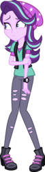 Size: 3000x11436 | Tagged: safe, artist:aqua-pony, starlight glimmer, equestria girls, equestria girls specials, g4, my little pony equestria girls: mirror magic, absurd resolution, beanie, clothes, female, hat, shirt, simple background, solo, transparent background, vector, vest, watch