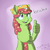 Size: 700x700 | Tagged: safe, artist:dwk, tree hugger, earth pony, pony, totally legit recap, g4, bandana, collaboration, colored sketch, dreadlocks, female, hand, mare, modern art, open mouth, optical illusion, smiling, solo, suddenly hands, thumbs up