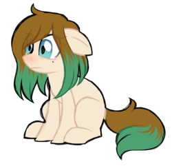 Size: 1024x1001 | Tagged: safe, artist:azure-art-wave, oc, oc only, oc:liv, earth pony, pony, female, floppy ears, mare, red nosed, sick, simple background, sitting, solo, transparent background