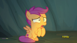 Size: 1920x1080 | Tagged: safe, screencap, scootaloo, pony, campfire tales, g4, scared