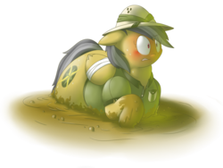 Size: 4000x3000 | Tagged: safe, artist:secretgoombaman12345, daring do, pony, ask chubby diamond, g4, blushing, bound wings, butt, comp-ass, daring dollop, fat, female, huge butt, large butt, mud, obese, plot, quicksand, simple background, solo, stuck, transparent background