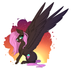 Size: 3996x3876 | Tagged: safe, artist:crazllana, oc, oc only, oc:cream cloud, pegasus, pony, female, high res, mare, simple background, sitting, solo, spread wings, tongue out, transparent background, unshorn fetlocks, wings