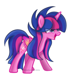 Size: 1024x1024 | Tagged: safe, artist:morries123, oc, oc only, pony, base used, offspring, parent:flash sentry, parent:twilight sparkle, parents:flashlight, solo