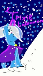 Size: 600x1067 | Tagged: safe, artist:stargazergirl1234, trixie, pony, g4, 1000 hours in ms paint, ms paint, snow