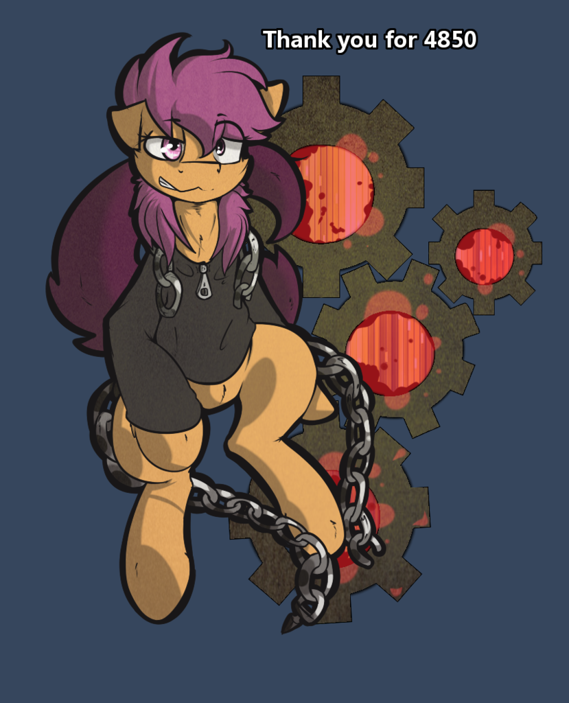 Semi Grimdark Artist Conmanwolf Scootaloo Pony Ask