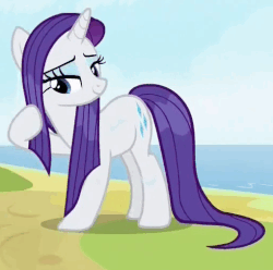 Size: 510x505 | Tagged: safe, screencap, applejack, rainbow dash, rarity, earth pony, pegasus, pony, unicorn, campfire tales, g4, animated, applejack's hat, cowboy hat, cropped, cute, female, freckles, gif, hat, mare, open mouth, raribetes, smiling, stabilized, stroking, waterfall, wet, wet mane, wet mane rarity
