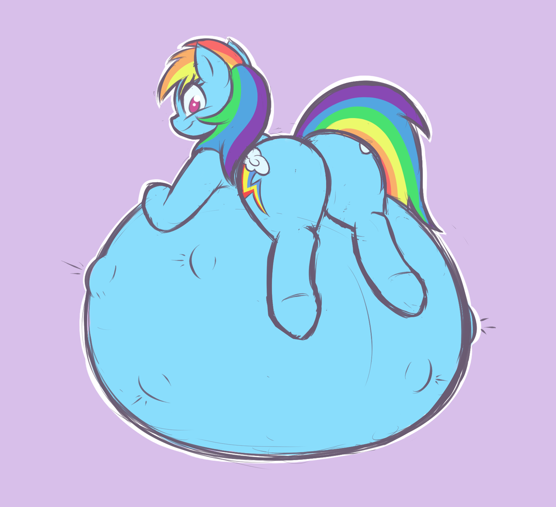 #1520770 - questionable, artist:funble, rainbow dash, pegasus, pony, belly,...