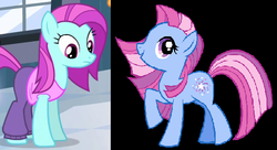 Size: 528x288 | Tagged: safe, blue cutie, star swirl, earth pony, pony, g4, comparison, female, mare, stock vector