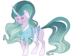 Size: 8000x6000 | Tagged: safe, artist:elskafox, mistmane, pony, campfire tales, g4, absurd resolution, eyes closed, female, floppy ears, old, simple background, smiling, solo, transparent background