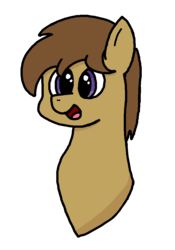 Size: 700x1000 | Tagged: safe, artist:lionheart, oc, oc only, oc:lionheart, earth pony, pony, bust, doodle, happy, portrait, simple, solo