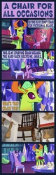 Size: 1500x4664 | Tagged: safe, artist:phucknuckl, edit, thorax, twilight sparkle, alicorn, changedling, changeling, pony, g4, triple threat, book, bubsy's chair, chair, comic, couch, king thorax, screencap comic, twilight sparkle (alicorn), twilight's castle