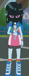 Size: 310x805 | Tagged: safe, screencap, rainbow dash, equestria girls, g4, get the show on the road, my little pony equestria girls: summertime shorts, boots, cropped, female, looking at you, shoes, solo, unamused