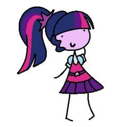 Size: 562x562 | Tagged: safe, artist:pastelhorses, sci-twi, twilight sparkle, equestria girls, g4, 1000 hours in ms paint, clothes, cute, female, ideal gf, meme, ms paint, simple background, skirt, solo