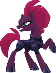 Size: 864x1132 | Tagged: safe, tempest shadow, pony, unicorn, g4, my little pony: the movie, armor, female, looking back, raised hoof, simple background, solo, transparent background, vector