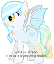 Size: 444x531 | Tagged: safe, artist:petraea, oc, oc only, oc:arctic cadence, bat pony, pony, female, mare, obtrusive watermark, simple background, solo, transparent background, watermark
