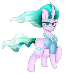 Size: 2737x2984 | Tagged: safe, artist:tomboygirl45, mistmane, pony, unicorn, campfire tales, g4, clothes, colored pupils, curved horn, female, high res, horn, mare, raised hoof, simple background, solo, transparent background