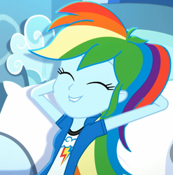 Size: 1023x1035 | Tagged: safe, screencap, rainbow dash, equestria girls, g4, leaping off the page, my little pony equestria girls: summertime shorts, cropped, cute, dashabetes, eyes closed, female, lip bite