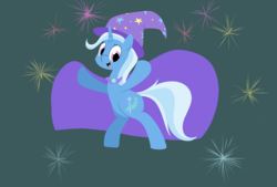 Size: 3496x2362 | Tagged: safe, artist:taurson, trixie, pony, unicorn, g4, cape, clothes, female, fireworks, high res, mare, smiling, solo, trixie's cape