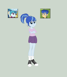 Size: 707x814 | Tagged: safe, artist:gaamatsugirl565, flash sentry, sonata dusk, oc, equestria girls, g4, clothes, converse, cute, female, male, offspring, parent:flash sentry, parent:sonata dusk, parents:senata, senata, shipping, shoes, skirt, sneakers, straight