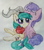 Size: 1154x1302 | Tagged: safe, artist:beetrue, cancer (g4), capricorn (g4), earth pony, pony, g4, cancer (horoscope), capricorn, duo, duo female, female, hug, mare, ponified, ponyscopes, traditional art, zodiac