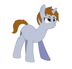 Size: 1195x1150 | Tagged: safe, artist:neuro, oc, oc only, oc:littlepip, pony, unicorn, fallout equestria, eyebrows, female, intense stare, mare, missing accessory, simple background, solo, transparent background