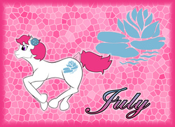 Size: 7014x5100 | Tagged: safe, artist:faerie-starv, july water lily, g1, absurd resolution, birthflower ponies, female, solo