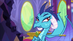 Size: 600x338 | Tagged: safe, screencap, princess ember, dragon, g4, triple threat, animated, burp, cute, dragonfire, dragons doing dragon things, eating, emberbetes, female, fire, fire breath, fire burp, fireball, uncouth