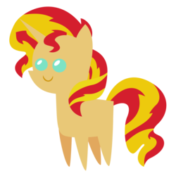 Size: 3000x3000 | Tagged: safe, artist:v0jelly, sunset shimmer, pony, unicorn, equestria girls, g4, female, high res, pointy ponies, simple background, solo, transparent background, vector