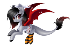 Size: 3248x2100 | Tagged: safe, artist:scarlet-spectrum, oc, oc only, oc:scarlet spectrum, dracony, hybrid, clothes, cute, female, high res, looking at you, mare, simple background, smiling, socks, solo, stockings, striped socks, thigh highs, transparent background