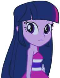 Size: 771x1005 | Tagged: safe, artist:thebar, derpibooru exclusive, twilight sparkle, equestria girls, g4, my little pony equestria girls, clothes, dress, fall formal outfits, female, looking at you, looking back, simple background, solo, transparent background