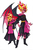 Size: 1779x2674 | Tagged: safe, artist:valkyrie-girl, sunset shimmer, demon, equestria girls, g4, akira toriyama, alternate universe, crossover, dragon quest (game), female, pointed ears, solo, style emulation, sunset satan