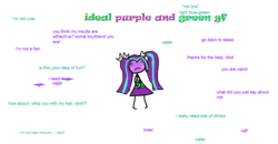 Size: 1194x622 | Tagged: safe, artist:horsesplease, aria blaze, equestria girls, g4, 1000 hours in ms paint, annoyed, ariabetes, ariatsune miku, blushing, clothes, cute, female, hatsune miku, i'm not cute, ideal gf, implied sonata dusk, meme, misspelling, ms paint, pigtails, similarities, simple background, skirt, solo, text, tsundaria, tsundere, twintails, upset, vocaloid, white background